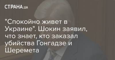 "Спокойно живет в Украине". Шокин заявил, что знает, кто заказал убийства Гонгадзе и Шеремета