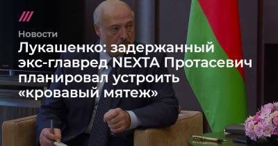 Лукашенко: задержанный экс-главред NEXTA Протасевич планировал устроить «кровавый мятеж»