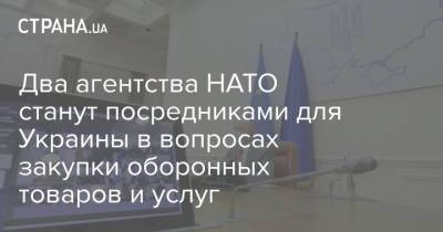 Два агентства НАТО станут посредниками для Украины в вопросах закупки оборонных товаров и услуг