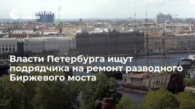 Власти Петербурга ищут подрядчика на ремонт разводного Биржевого моста