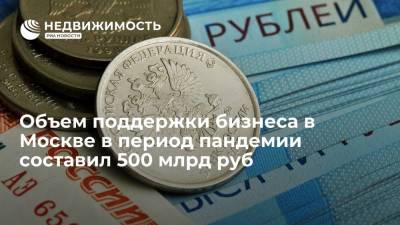 Объем поддержки бизнеса в Москве в период пандемии составил 500 млрд руб
