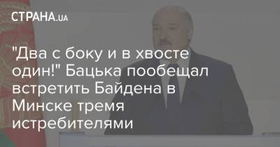 "Два с боку и в хвосте один!" Бацька пообещал встретить Байдена в Минске тремя истребителями