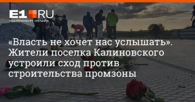 «Власть не хочет нас услышать». Жители поселка Калиновского устроили сход против строительства промзоны