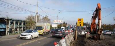 В Иркутске реконструкция путепровода на улице Джамбула выполнили на 60%