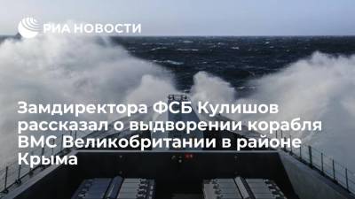 Замдиректора ФСБ Кулишов рассказал о выдворении корабля ВМС Великобритании в районе Крыма