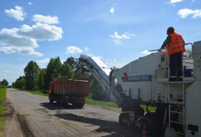 В Вяземском районе продолжается ремонт Старой Смоленской дороги по нацпроекту