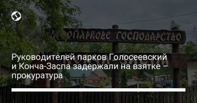 Руководителей парков Голосеевский и Конча-Заспа задержали на взятке – прокуратура