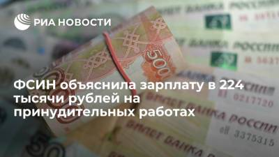 ФСИН объяснила зарплату в 224 тысячи рублей на принудительных работах