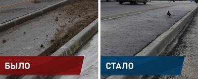 Завершено строительство тротуара по улице100-й Свирской дивизии