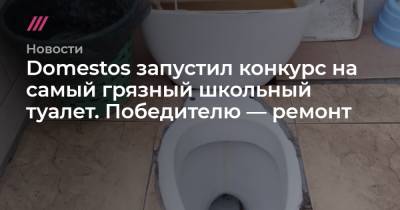 Domestos запустил конкурс на самый грязный школьный туалет. Победителю — ремонт