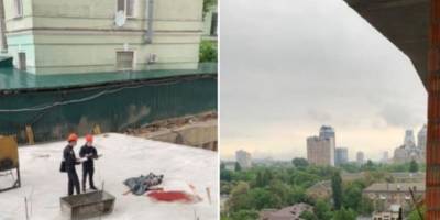 В Киеве на стройке Diadans с высоты 13 этажа сорвался рабочий и погиб, фото - ТЕЛЕГРАФ