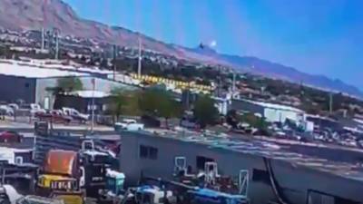Момент крушения истребителя в Неваде попал на видео