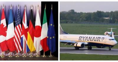 "Угроза безопасности граждан": G7 резко осудила принудительную посадку самолета Ryanair в Минске