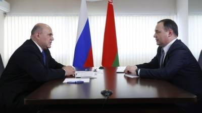 Мишустин и Головченко обсудили в Минске рост товарооборота и борьбу с COVID-19