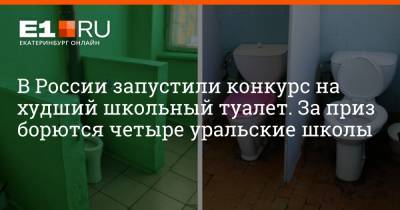 В России запустили конкурс на худший школьный туалет. За приз борются четыре уральские школы
