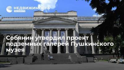Собянин утвердил проект подземных галерей Пушкинского музея