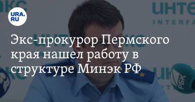 Экс-прокурор Пермского края нашел работу в структуре Минэк РФ