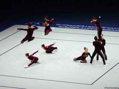Команда Азербайджана вышла в финал чемпионата мира по аэробной гимнастике в программе аэродэнс (ФОТО)