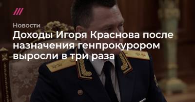 Доходы Игоря Краснова после назначения генпрокурором выросли в три раза