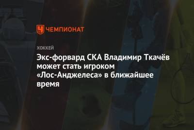Экс-форвард СКА Владимир Ткачёв может стать игроком «Лос-Анджелеса» в ближайшее время