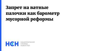 Александр Козлов - Викторий Абрамченко - Запрет на ватные палочки как барометр мусорной реформы - nsn.fm - Запрет
