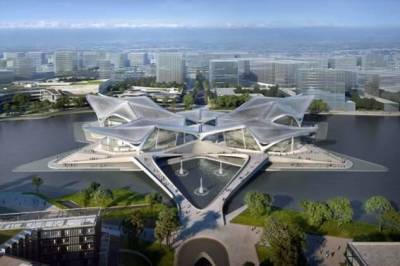 Архбюро Захи Хадид строит Центр искусств, напоминающий узор клина перелетных птиц - skuke.net - Китай - Чжухай