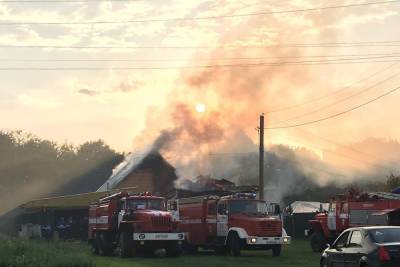В селе Бабино-Булыгино Рязанской области произошёл крупный пожар