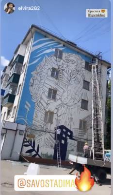 Очередное граффити украсит стену дома в Липецке