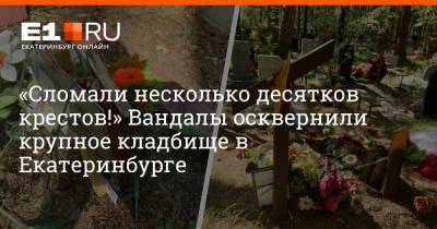 «Сломали несколько десятков крестов!» Вандалы осквернили крупное кладбище в Екатеринбурге