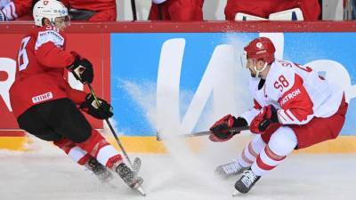 Сборная России обыграла команду Швейцарии в матче ЧМ по хоккею