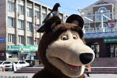 В центре Улан-Удэ гулял медведь
