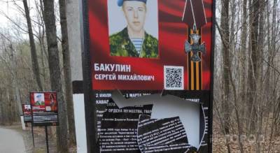 Вандалы в Новочебоксарске разбили плакаты, посвященные военнослужащим