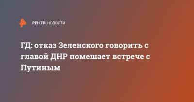 ГД: отказ Зеленского говорить с главой ДНР помешает встрече с Путиным