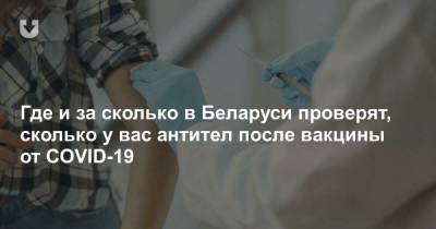 Где и за сколько в Беларуси проверят, сколько у вас антител после вакцины от COVID-19