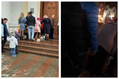 Карантин не помеха: в Одессе показали, что творилось в церквях на Пасху, видео