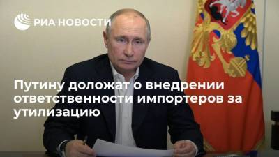 Путину доложат о внедрении ответственности импортеров за утилизацию