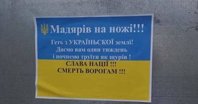 На Закарпатье распространили листовки с угрозами украинцам венгерского происхождения: в надписи — ошибки