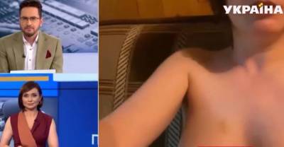 Голая женщина попала на видео во время прямого эфира на украинском телеканале