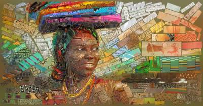 Потрясающие картины из кирпича африканского художника поразили посетителей греческого ресторана