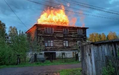 В вуктыльском селе сгорел двухэтажный дом - bnkomi.ru - Вуктыл