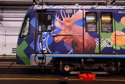 Поезд к 100-летиюю республики Коми запустили по синей ветке метро Москвы