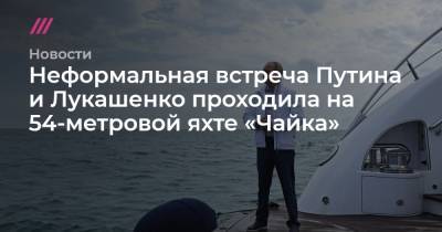 Неформальная встреча Путина и Лукашенко проходила на 54-метровой яхте «Чайка»