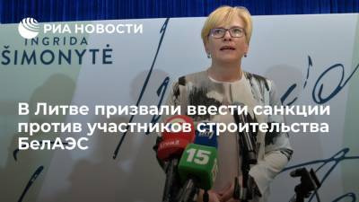 В Литве призвали ввести санкции против участников строительства БелАЭС