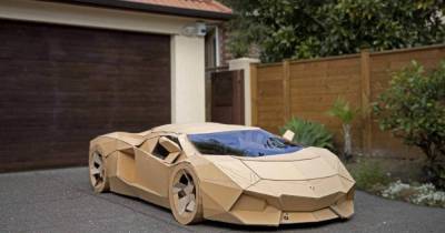 Блогер сделал Lamborghini Avendator из картона и продал его за $10 000