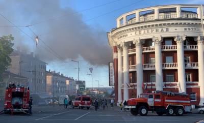 Срочно: горит гостиница «Северная» в Петрозаводске