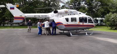Санитарный вертолет эвакуировал из ТиНАО пожилую пациентку с инсультом