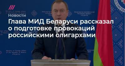 Глава МИД Беларуси рассказал о подготовке провокаций российскими олигархами