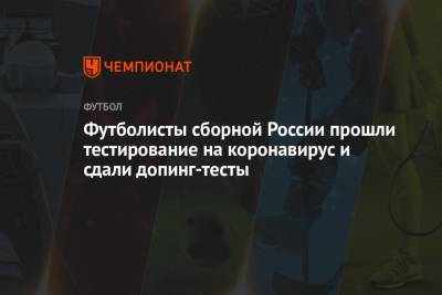 Футболисты сборной России прошли тестирование на коронавирус и сдали допинг-тесты