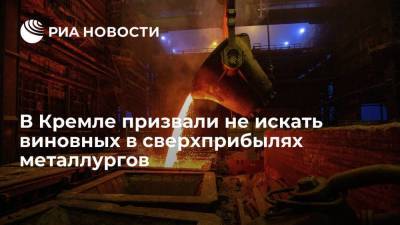В Кремле призвали не искать виновных в сверхприбылях металлургов
