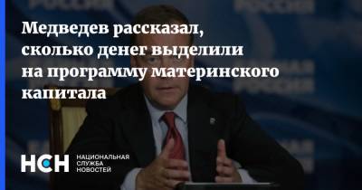 Медведев рассказал, сколько денег выделили на программу материнского капитала